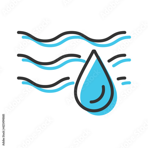 Drop of water, Humidity, Vapour Vector Icon