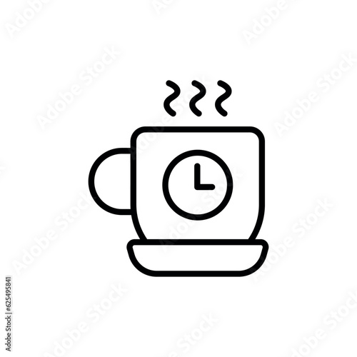 Coffee Break icon design with white background stock illustration