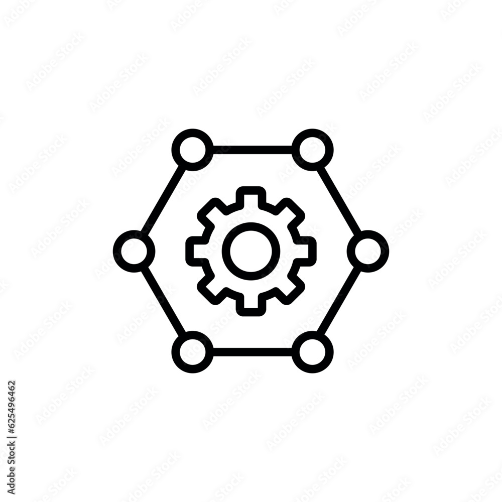 Business Network icon design with white background stock illustration
