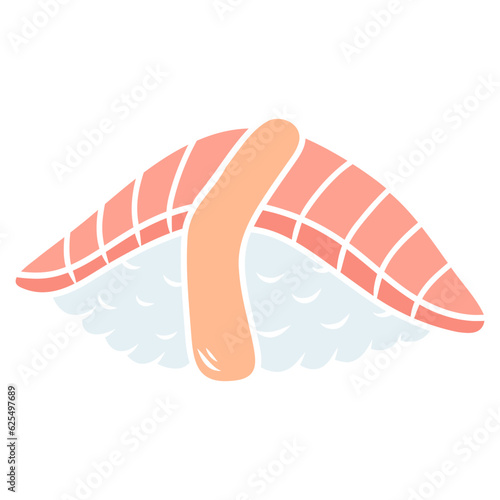 illustration of a sushi. sashimi seafood