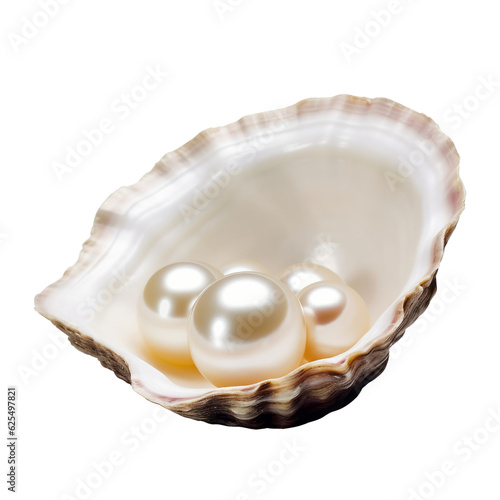 pearl isolated on transparent background cutout