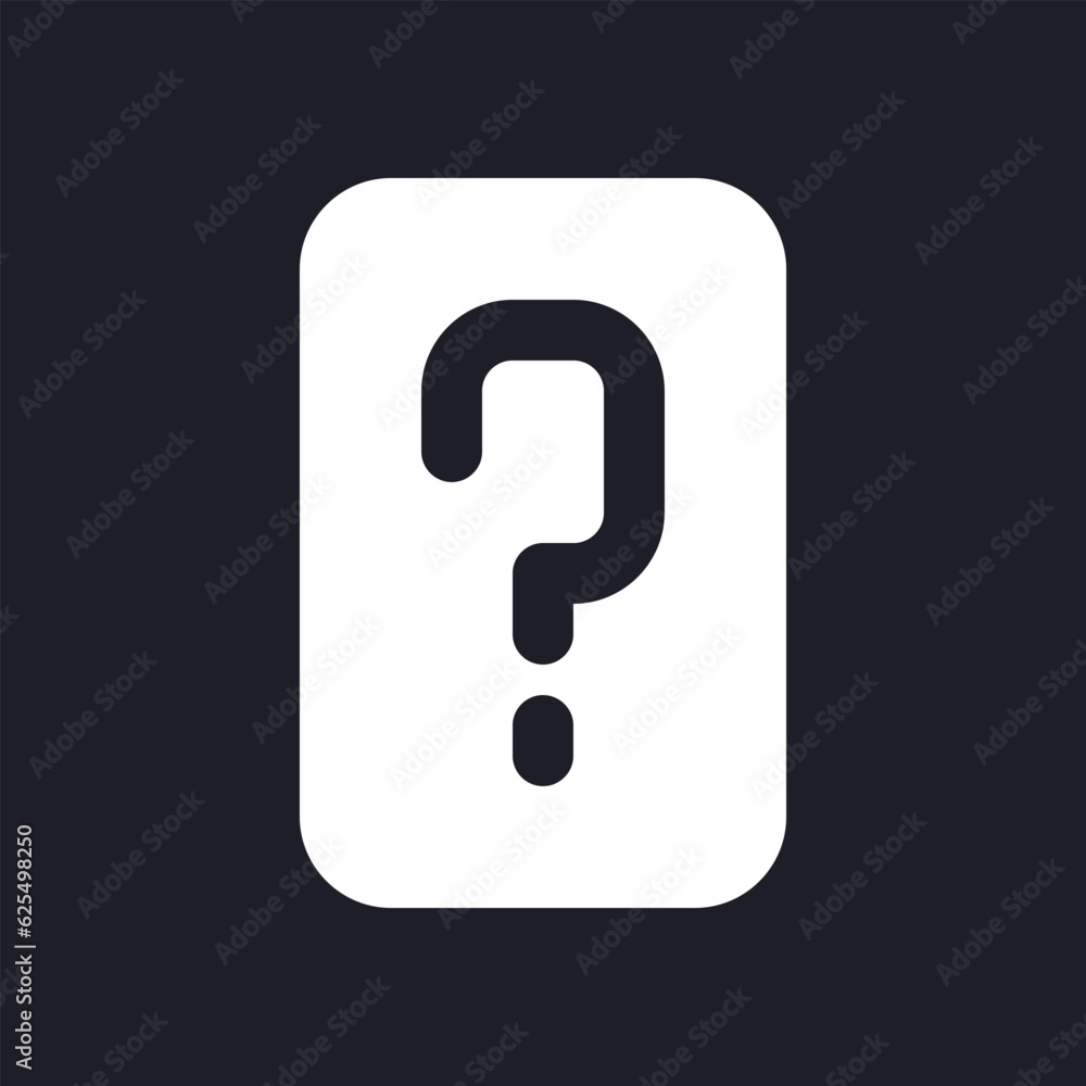 FAQ dark mode glyph ui icon. Frequently asked questions. User interface design. White silhouette symbol on black space. Solid pictogram for web, mobile. Vector isolated illustration FAQ dark mode glyph ui icon. Frequently asked questions. User interface design. White silhouette symbol on black space. Solid pictogram for web, mobile. Vector isolated illustration