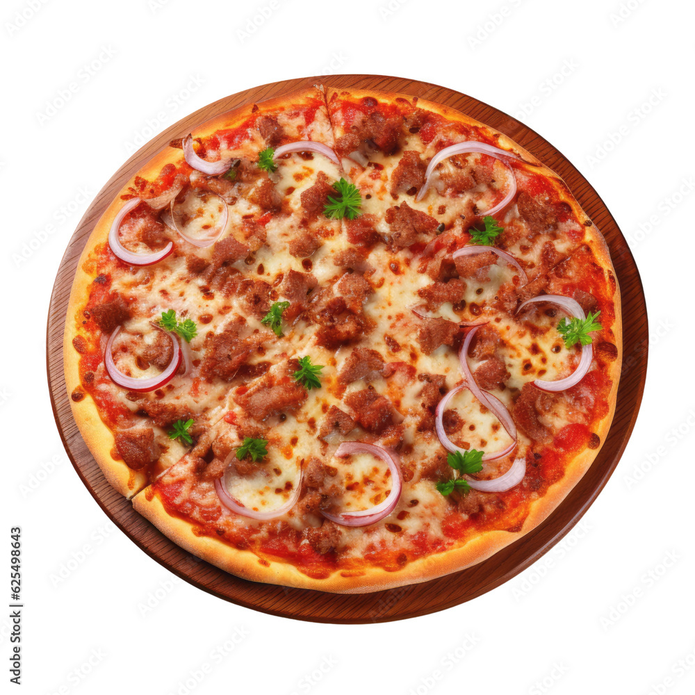 pizza isolated on transparent background cutout