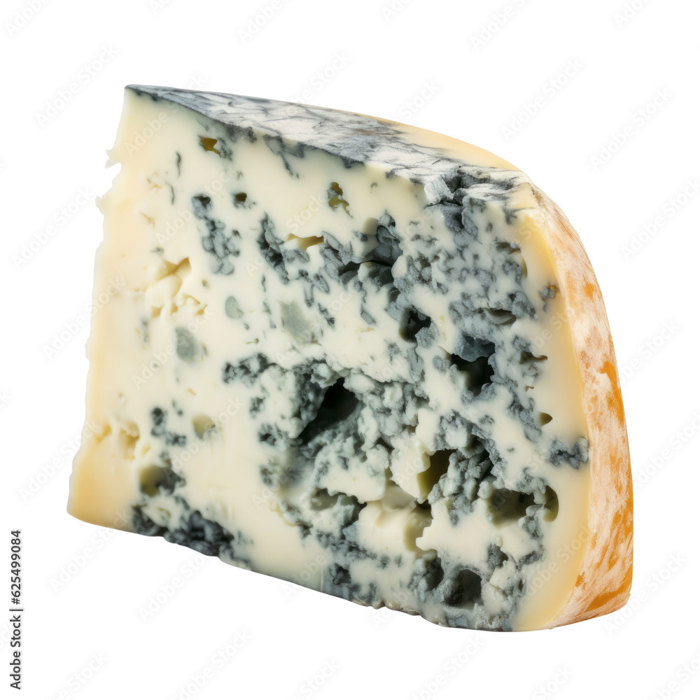blue cheese isolated on transparent background cutout