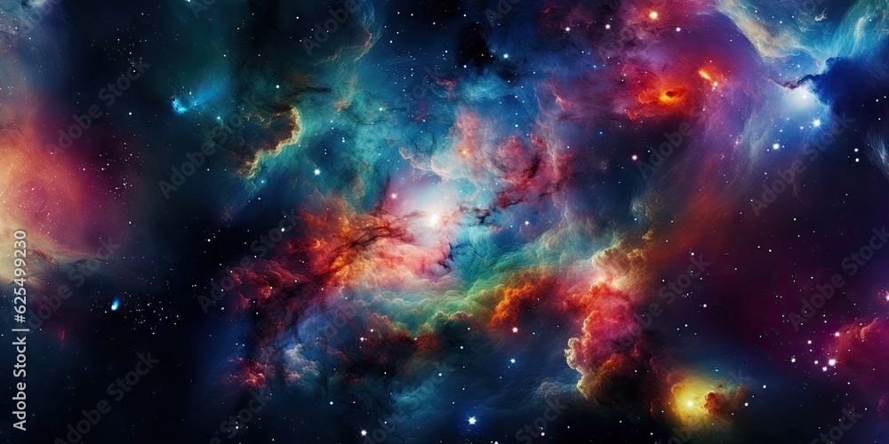 colorful galaxy background - space background astronomy designs - depth of space - generative ai 
