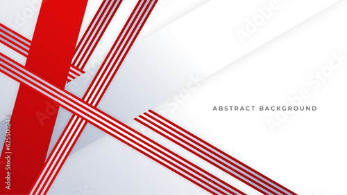 Modern abstract geometric red white background Premium Vector