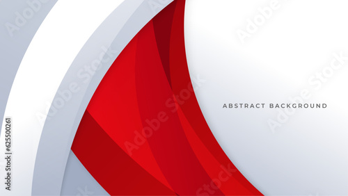 Modern abstract geometric red white background  Premium Vector