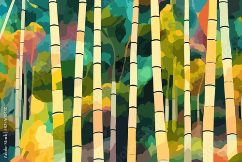 Jungle bamboo nature pattern