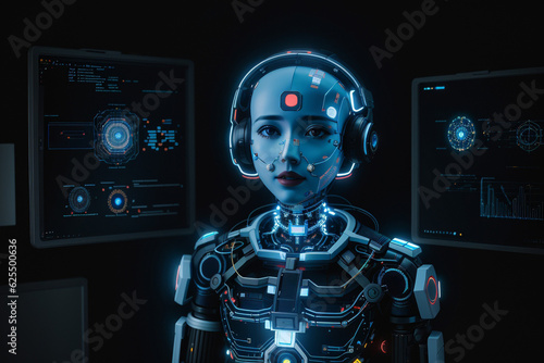 Photo of a Doctor AI Robot with Generative AI