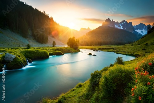 sunrise over the river © Nature creative