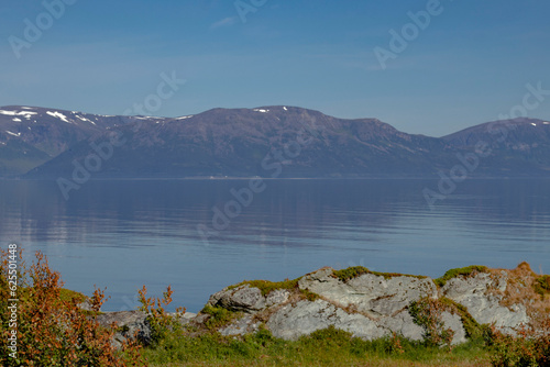 Stunning view of mountains and fords in Norway.Lattervik