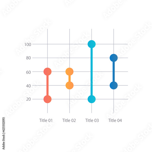 Social poll results infographic dot chart design template. Numeric information comparison. Editable infochart with data points. Visual data presentation. Myriad Pro-Regular font used