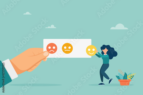 People give reviews and testimonials, select clients, and know your client's concept. Vector illustration.

