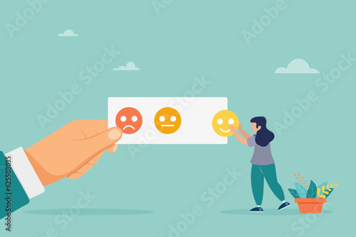 People give reviews and testimonials, select clients, and know your client's concept. Vector illustration.
