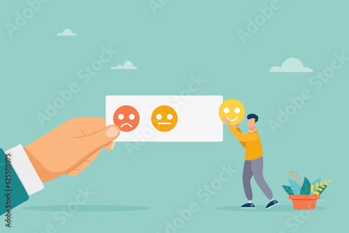 People give reviews and testimonials, select clients, and know your client's concept. Vector illustration.
