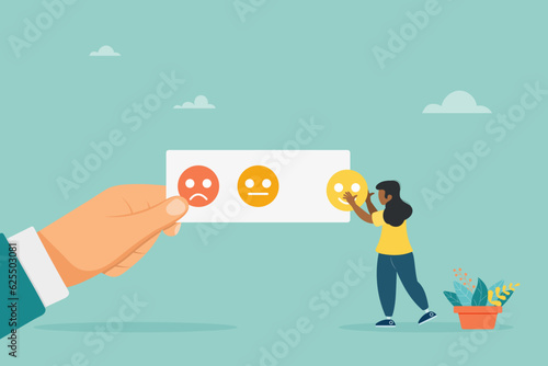 People give reviews and testimonials, select clients, and know your client's concept. Vector illustration.
