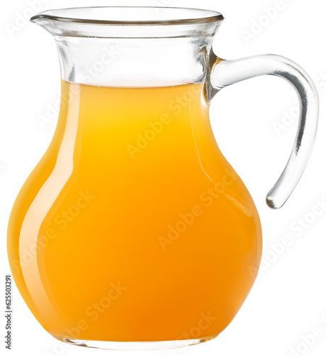 Jug of fresh orange juice photo