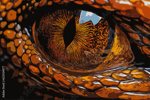 illustration of reptile or snake eye