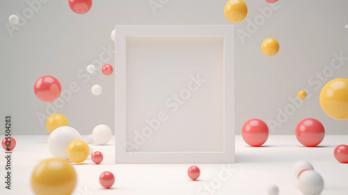 frame with balloons