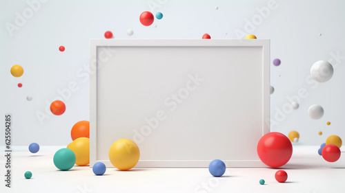 frame with balloons