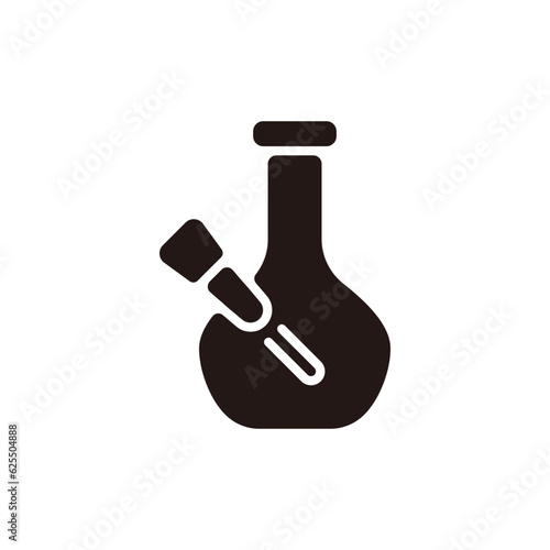 Bong icon.Flat silhouette version.