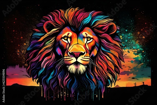 Wild and Free  Lion Head Vector Art