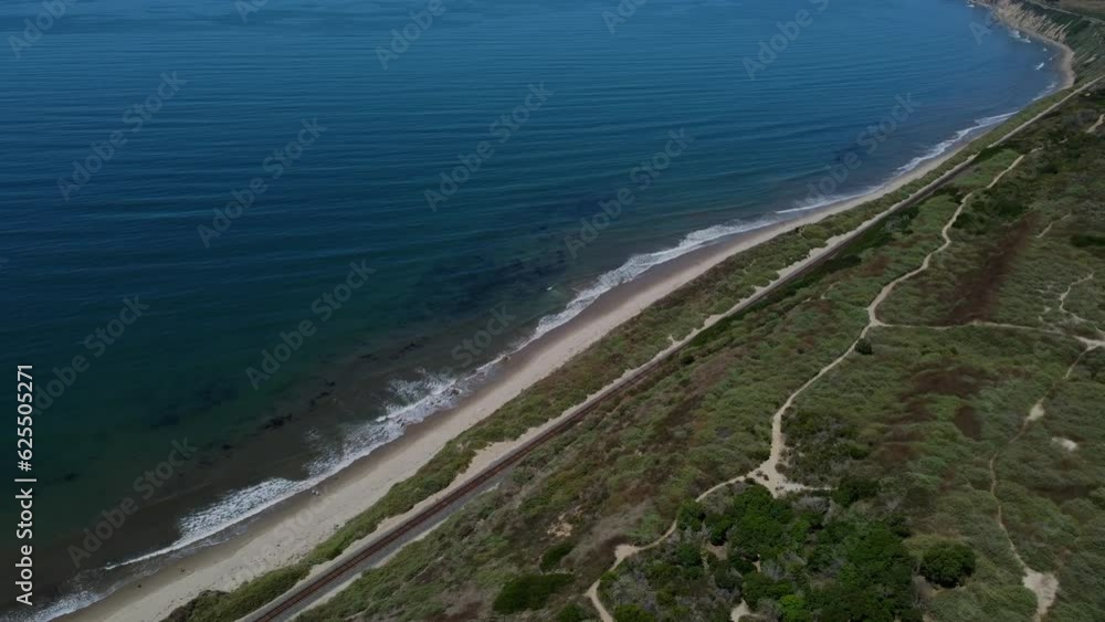 Aerial View of California Coast, Carpinteria State Beach, Santa Barbara County Aerial View of California Coast, Carpinteria State Beach, Santa Barbara County