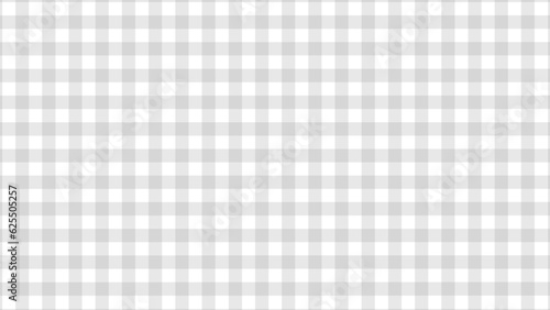 Grey and white plaid fabric texture as a background	 photo
