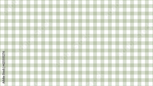 Dark green and white plaid fabric texture as a background	
