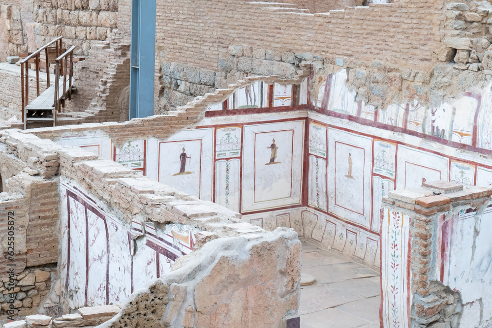 Obraz premium Remains of Slope Houses or the Terrace Houses, Ephesus Ancient City, Turkey