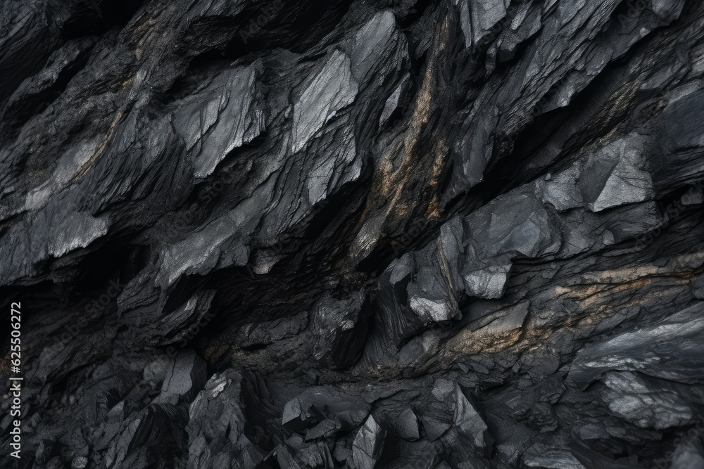 Coal texture background. Generate Ai