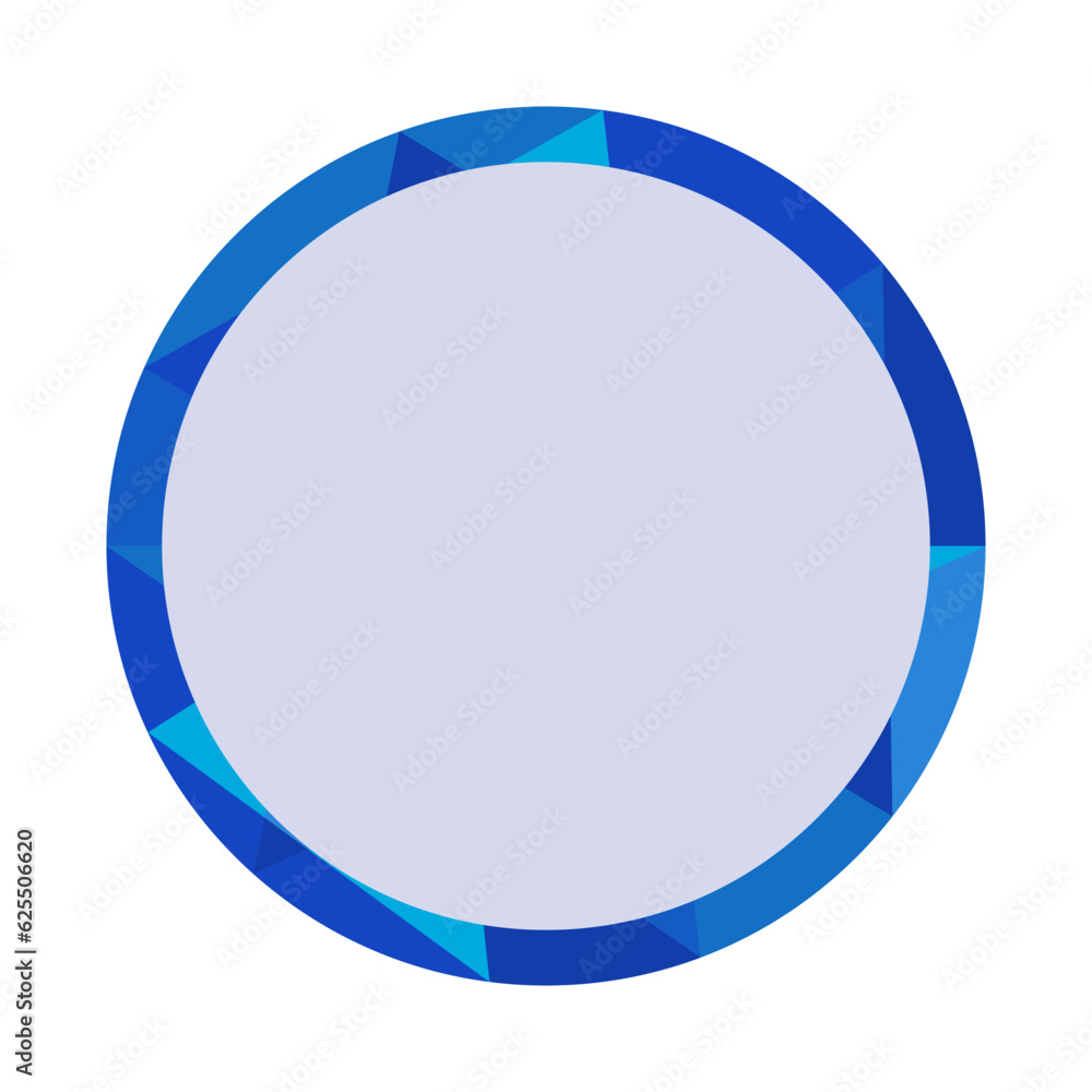 Blue blank circle brochure element design. Creative frame. Vector illustration with empty copy space for text. Editable shape for poster decoration. Creative and customizable frame Blue blank circle brochure element design. Creative frame. Vector illustration with empty copy space for text. Editable shape for poster decoration. Creative and customizable frame