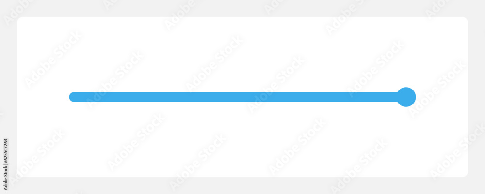 Slider with maximum level UI element template. Editable isolated vector dashboard component. Flat user interface. Visual data presentation. Web design widget for mobile application with light theme