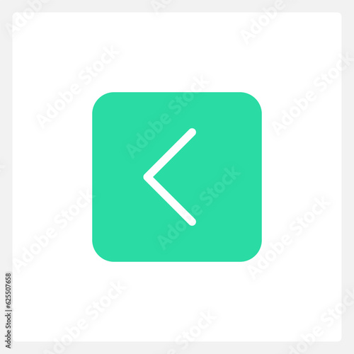 Free Download Active left arrow button UI element template. Editable isolated vector dashboard component. Flat user interface. Visual data presentation. Web design widget for mobile application with light theme - GFXLoad