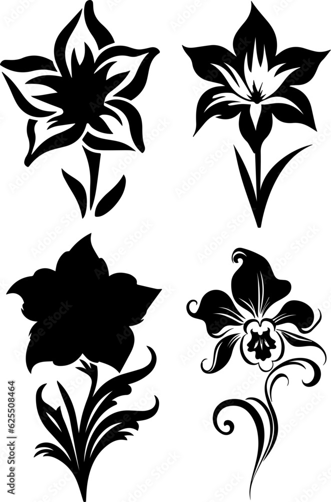 Silhouette flower plant images