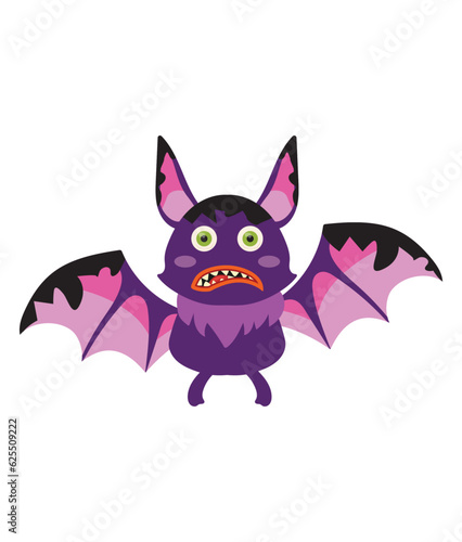 Fototapeta Naklejka Na Ścianę i Meble -  Halloween Bats Vector, Elements and Symbol
