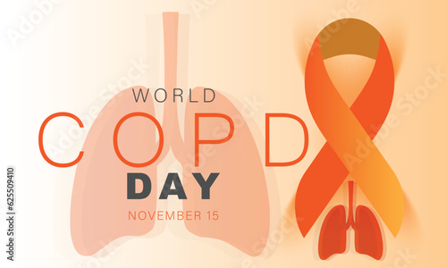 World copd day. background, banner, card, poster, template. Vector illustration.