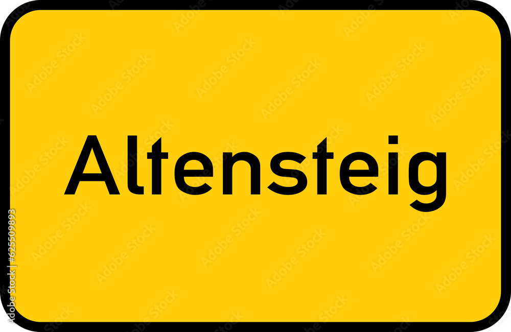 City sign of Altensteig - Ortsschild von Altensteig