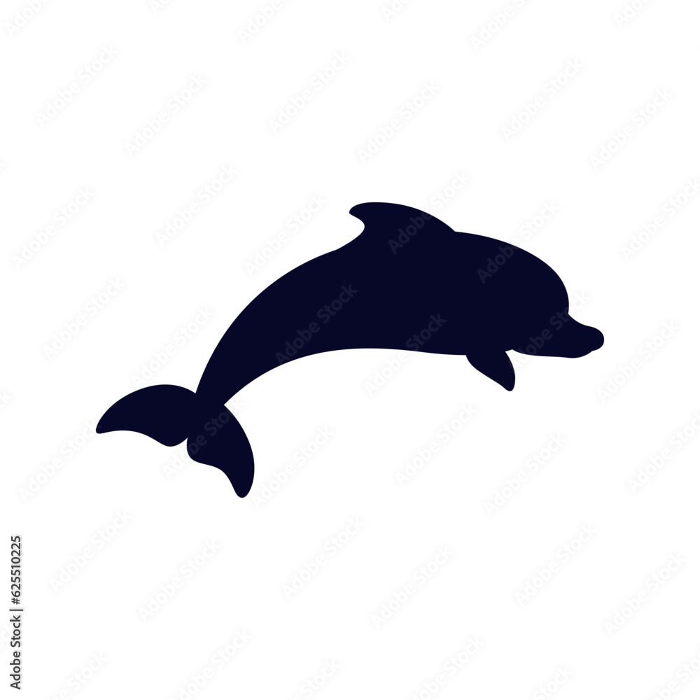 Fototapeta premium Dolphin icon vector. Fish illustration sign. killer whale symbol. Sea ​​life logo.