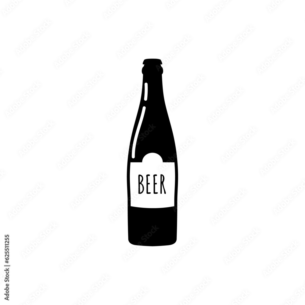 beer bottle vector isolated on white background. beer bottle vector isolated on white background.