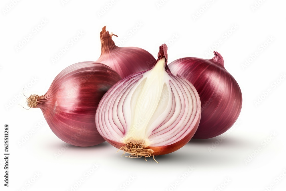 Red sliced onion vegetable. Generate Ai Red sliced onion vegetable. Generate Ai
