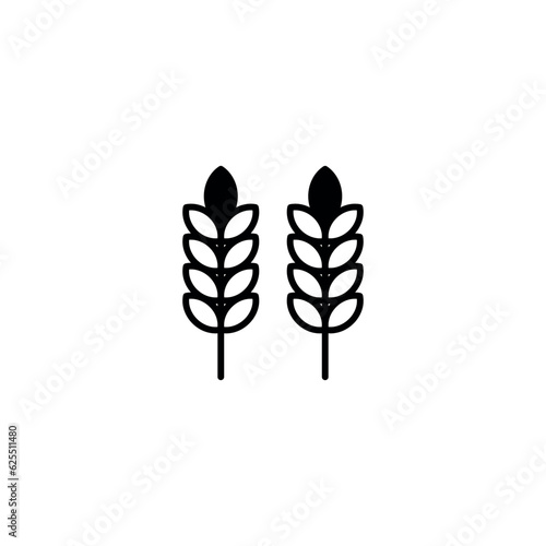 Wheat icon design with white background stock illustration