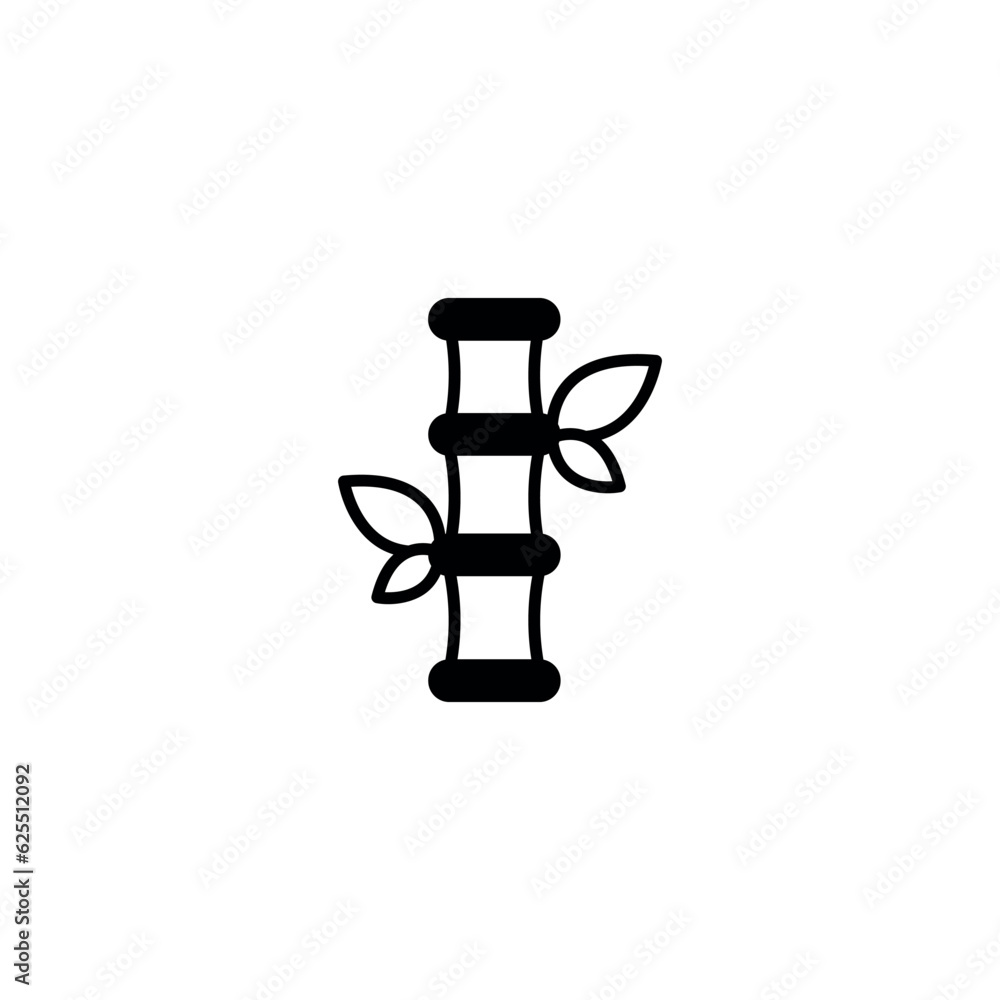 Bamboo icon design with white background stock illustration Bamboo icon design with white background stock illustration