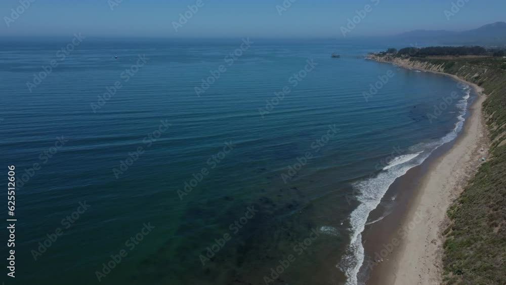 Aerial View of California Coast, Carpinteria State Beach, Santa Barbara County Aerial View of California Coast, Carpinteria State Beach, Santa Barbara County