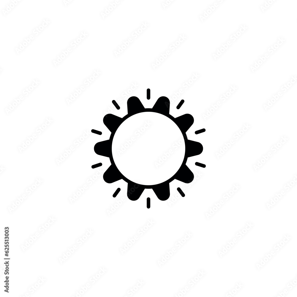 Sun icon design with white background stock illustration