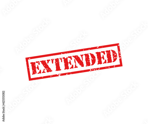 Extended red square grungy vintage logo design. Red stamp on a white background vector design and illustration.