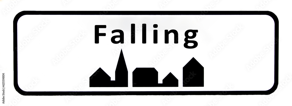 City sign of Falling - Falling Byskilt City sign of Falling - Falling Byskilt