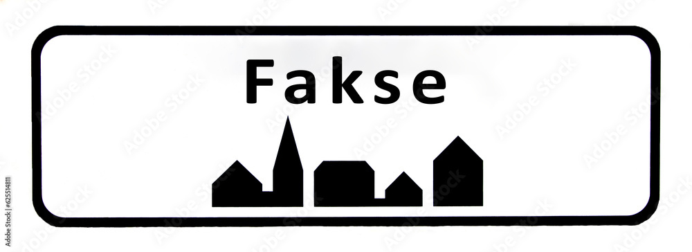 Obraz premium City sign of Fakse - Fakse Byskilt