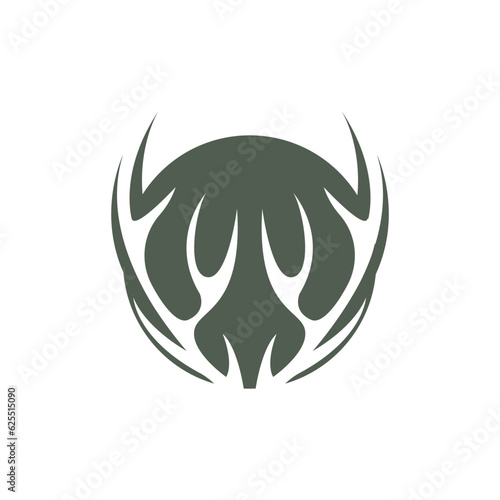 Deer Horn Logo, Animal Vector, Minimalist Simple Design, Illustration Symbol Icon