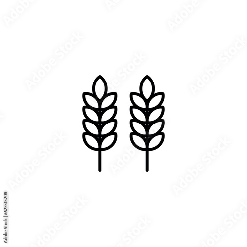 Wheat icon design with white background stock illustration